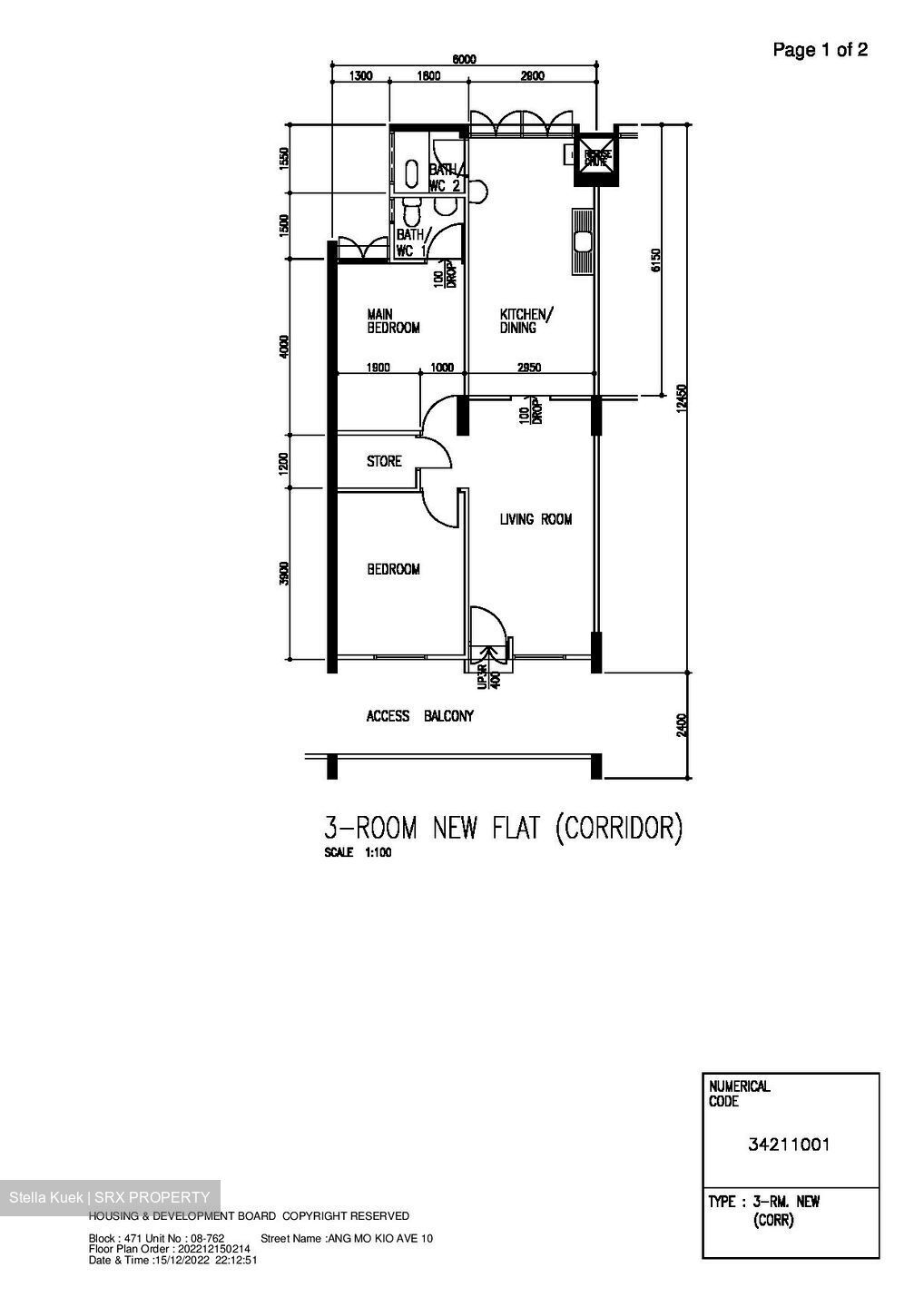 Blk 471 Teck Ghee Horizon (Ang Mo Kio), HDB 3 Rooms #391225121